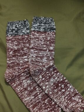 Marled Burgundy Socks